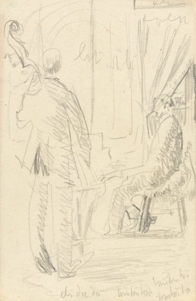 Musical Group: Double Bass and Piano by Walter Richard Sickert